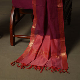 Mangalagiri cotton 3pc unstitched dress material with zari
