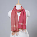  Mangalagiri Cotton Handloom Stole with Tassels Online 
