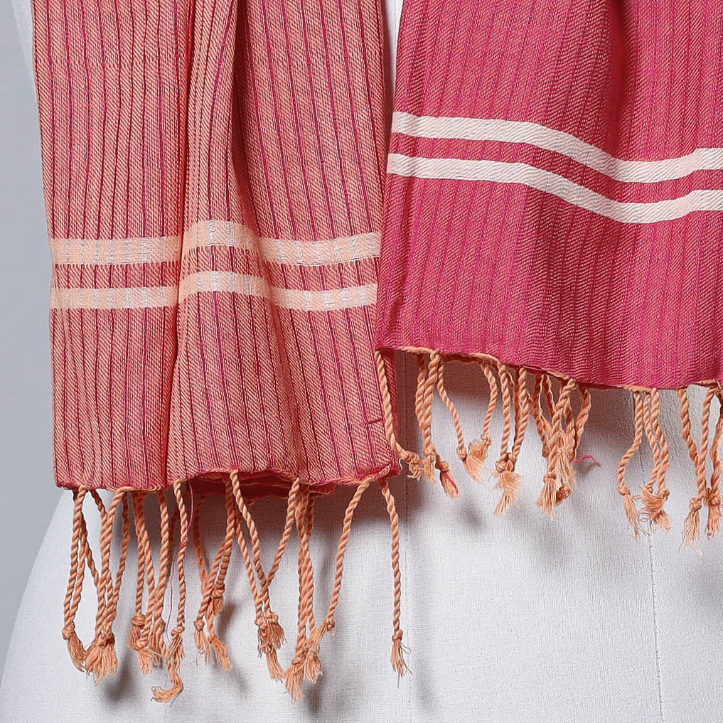  Mangalagiri Cotton Handloom Stole with Tassels Online 