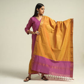 Mangalagiri Kurta with Palazzo & Dupatta Set
