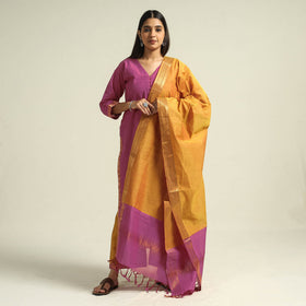 Mangalagiri Kurta with Palazzo & Dupatta Set
