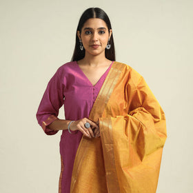 Mangalagiri Kurta with Palazzo & Dupatta Set
