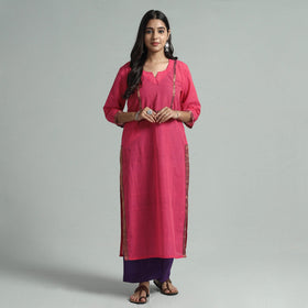  Mangalagiri Handloom Cotton Kurta with Palazzo & Dupatta Set 