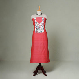 Mangalagiri handloom cotton patchwork unstitched kurta