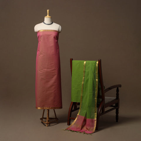 Mangalagiri natural dyed 3pc unstitched dress material 09