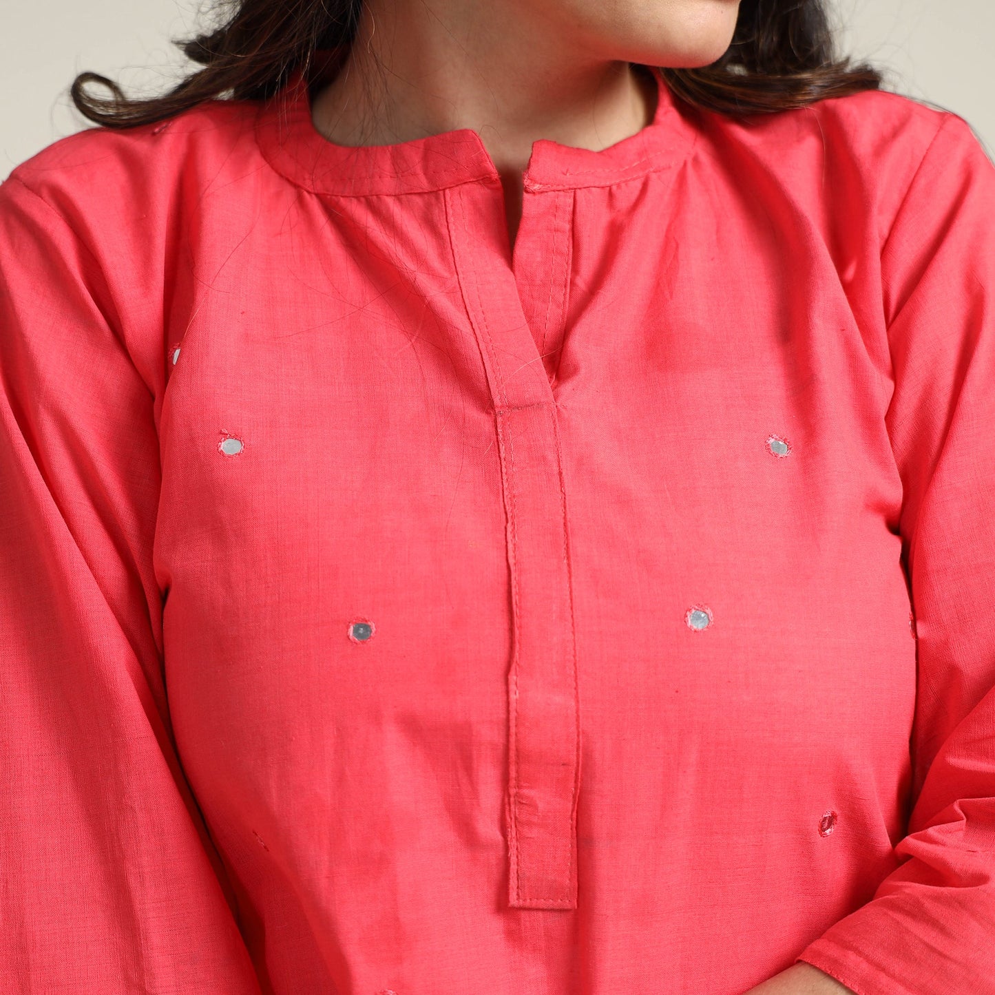  iTokri Casuals - Mangalgiri Pure Handloom Cotton Embroidered Long Kurta 