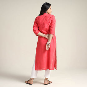  iTokri Casuals - Mangalgiri Pure Handloom Cotton Embroidered Long Kurta 
