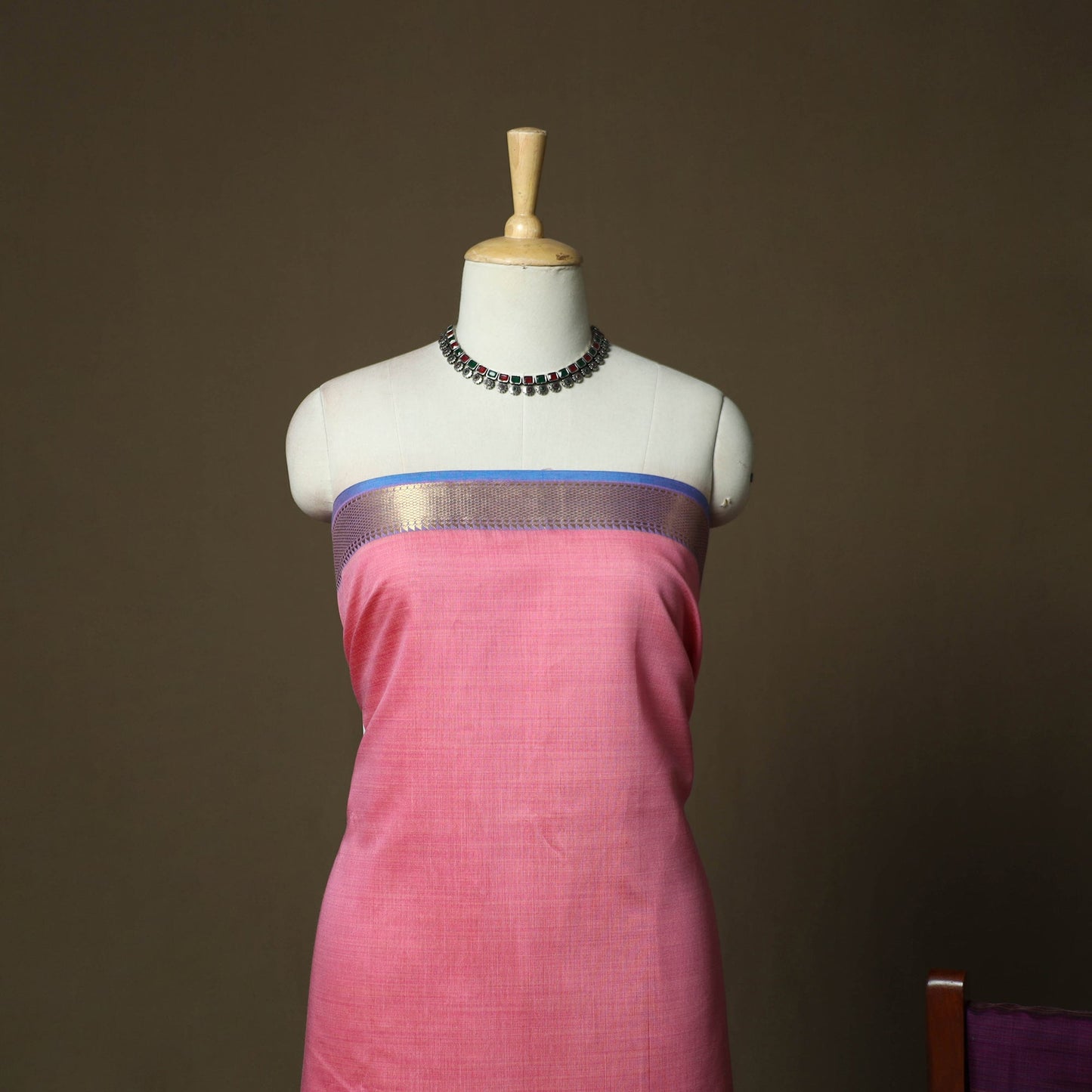 Mangalagiri silk cotton 3pc unstitched dress material