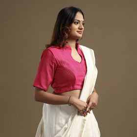 Buy Mashru Weave Pure Handloom Silk Stitched Blouse Online at iTokri.com