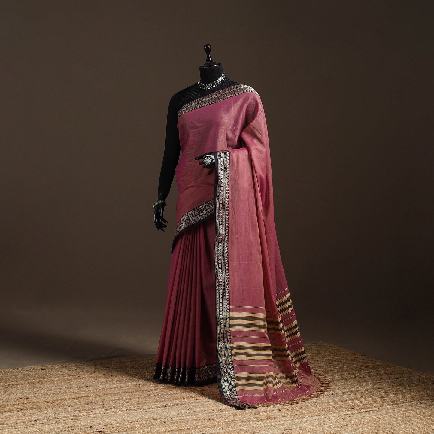 Mercerised cotton dharwad saree with thread border 18