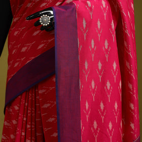 Mercerised cotton handloom pochampally ikat saree 14