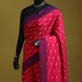 Mercerised cotton handloom pochampally ikat saree 14