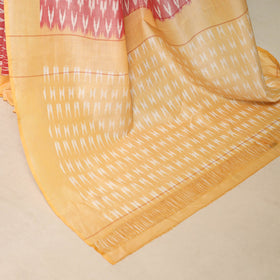 Pink - mercerised cotton handloom pochampally ikat saree 18