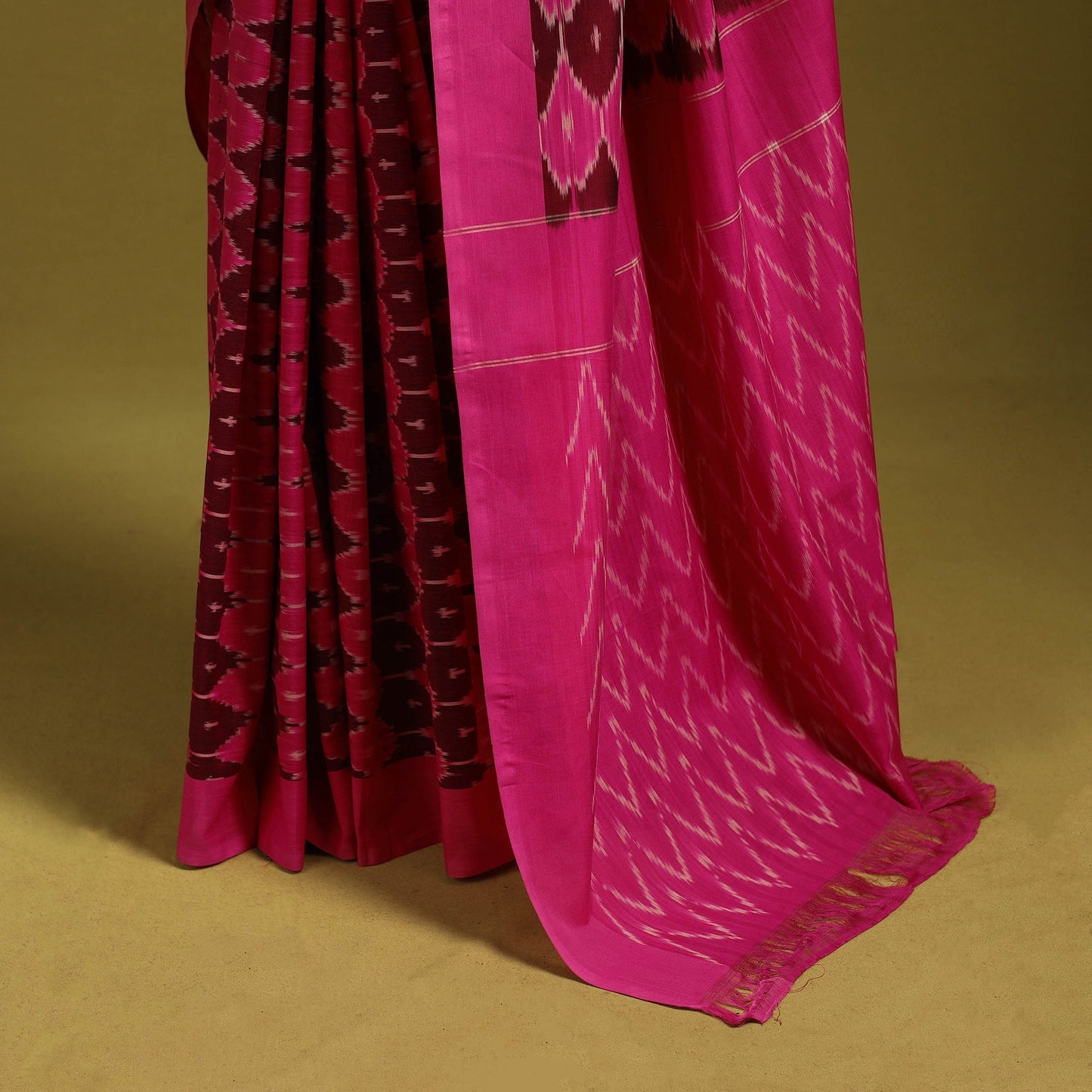 Mercerised cotton handloom pochampally ikat saree 44