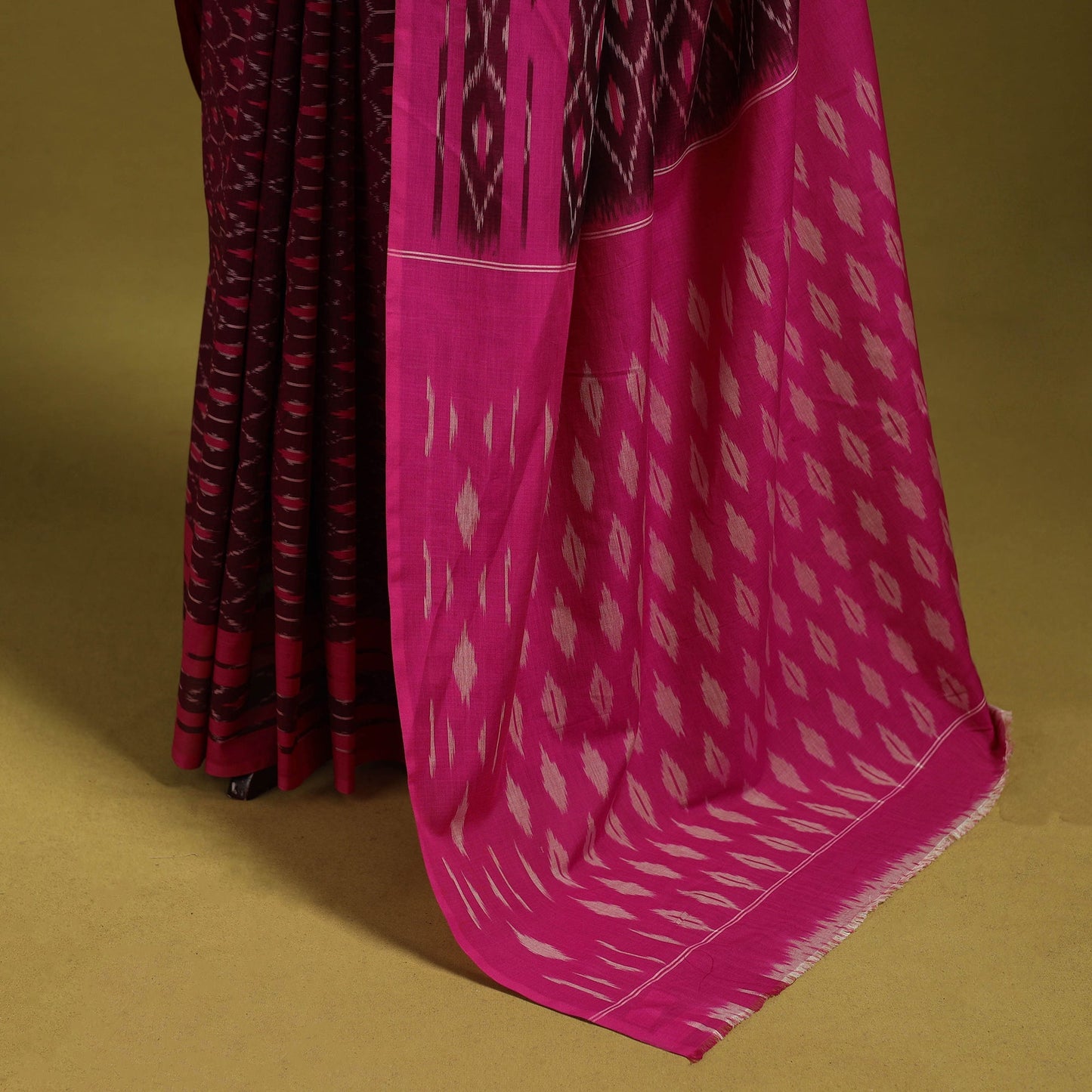 Mercerised cotton handloom pochampally ikat saree 48