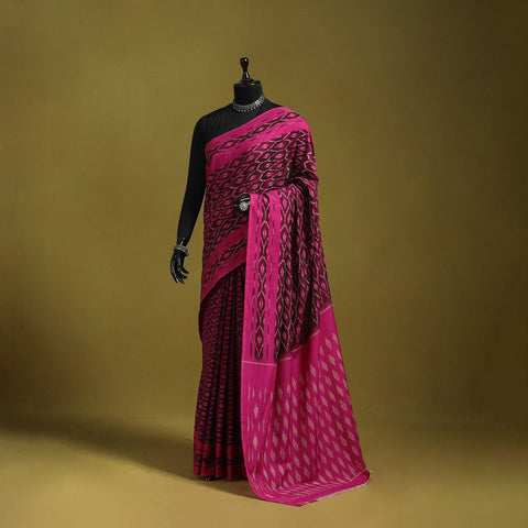 Mercerised cotton handloom pochampally ikat saree 48