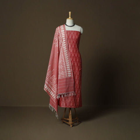 Handloom mercerised cotton pochampally ikat 2pc unstitched