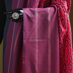 Pink - mercerised cotton pochampally ikat dupatta 02
