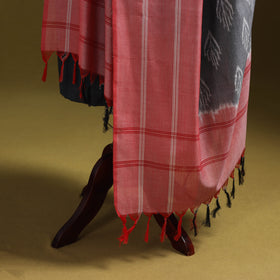 Pink - mercerised cotton pochampally ikat dupatta 18