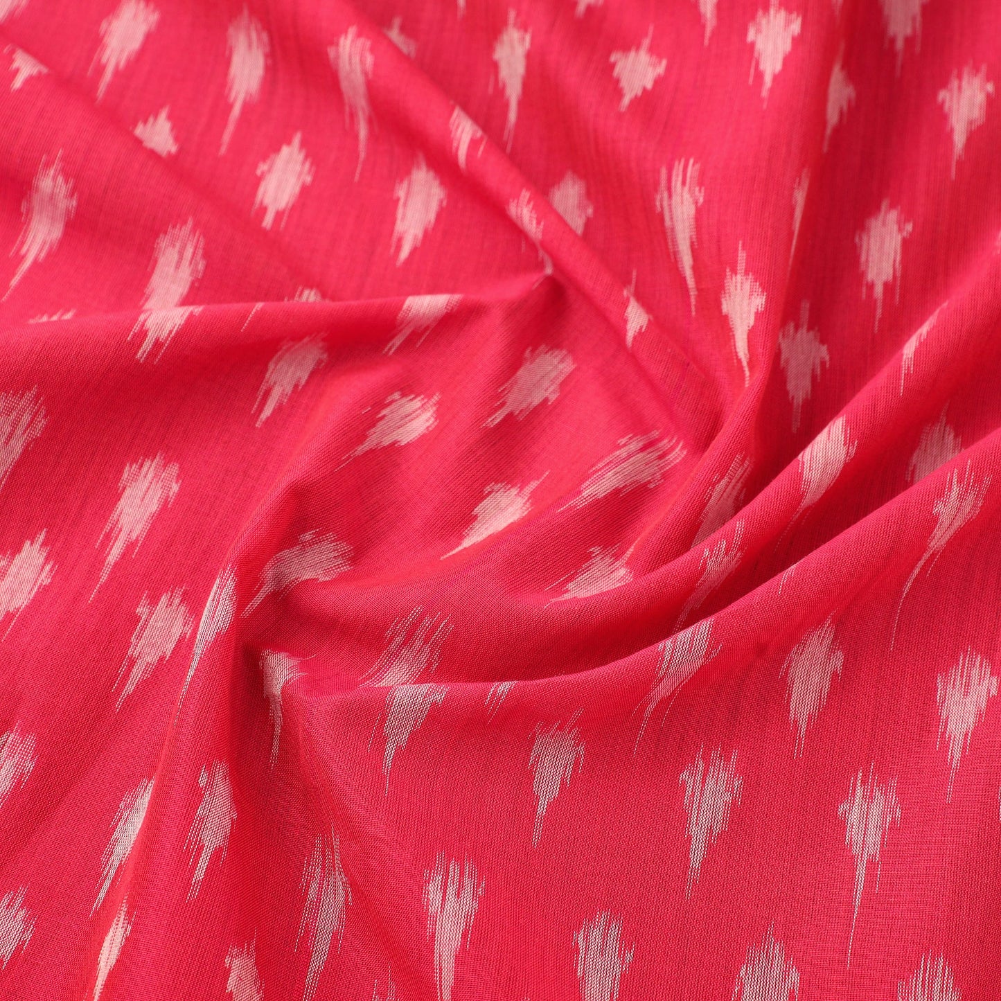  Pink Mercerised Cotton Pochampally Ikat Fabric