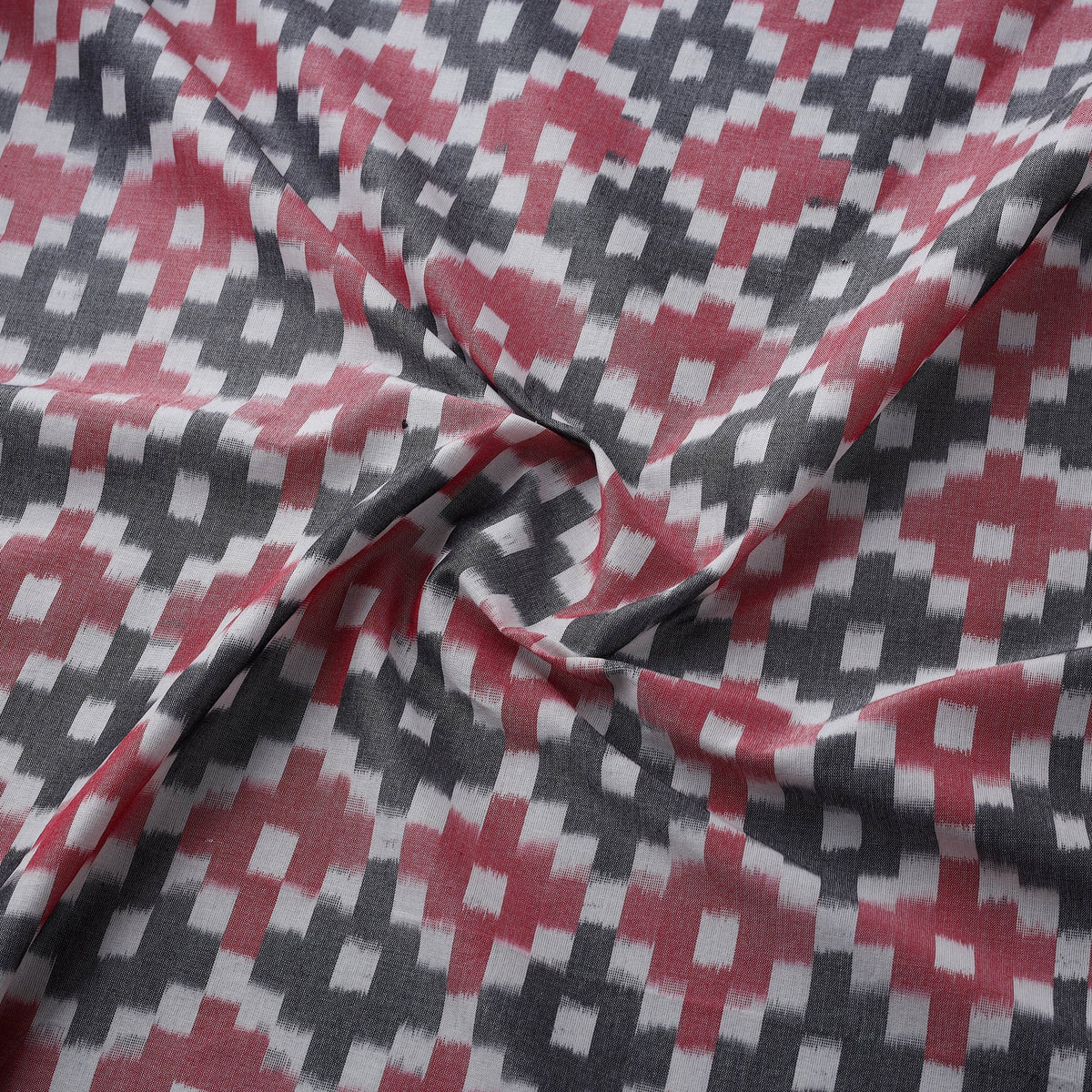 Mercerised cotton pochampally ikat fabric 08 - handcrafted