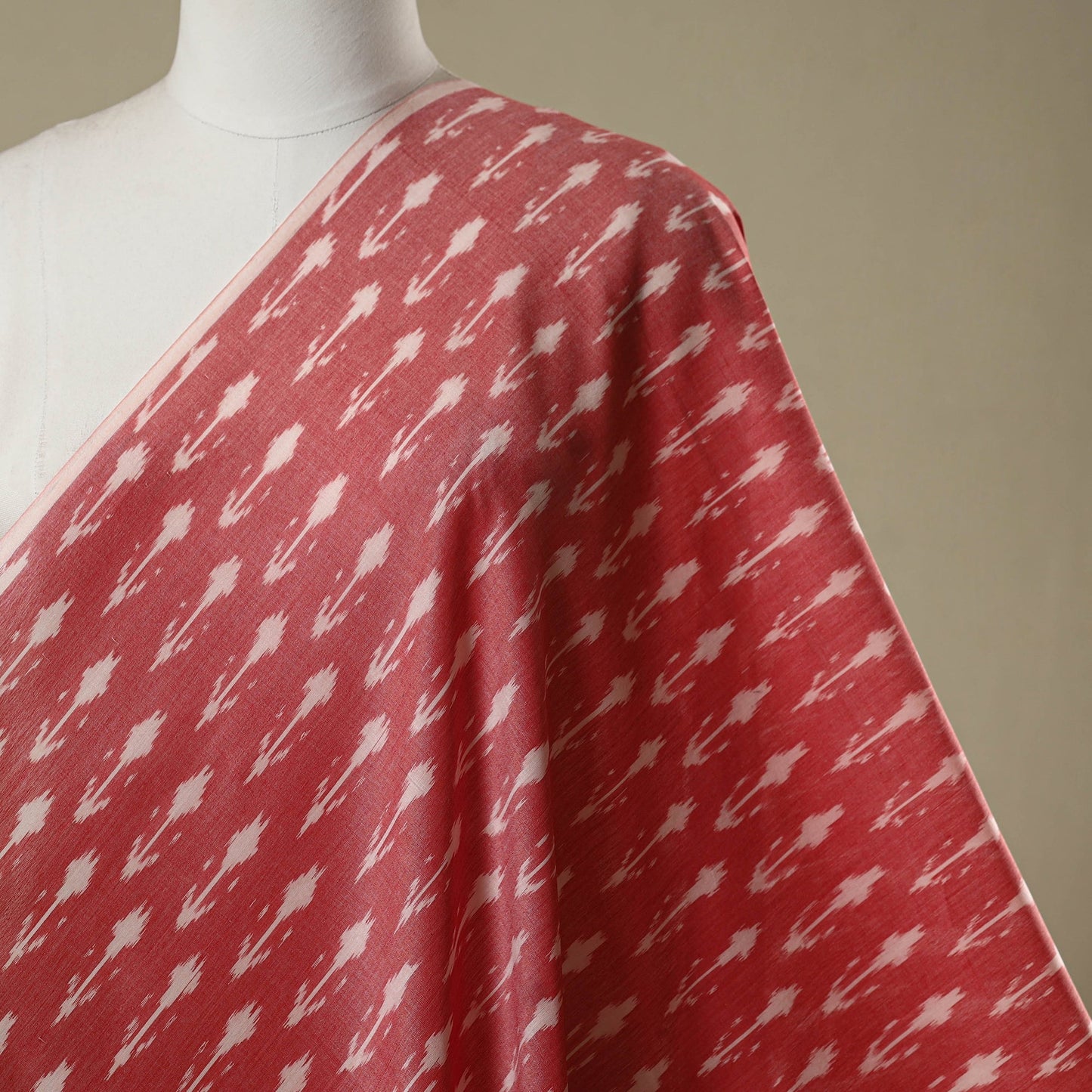 Mercerised cotton pochampally ikat fabric 09 - handcrafted