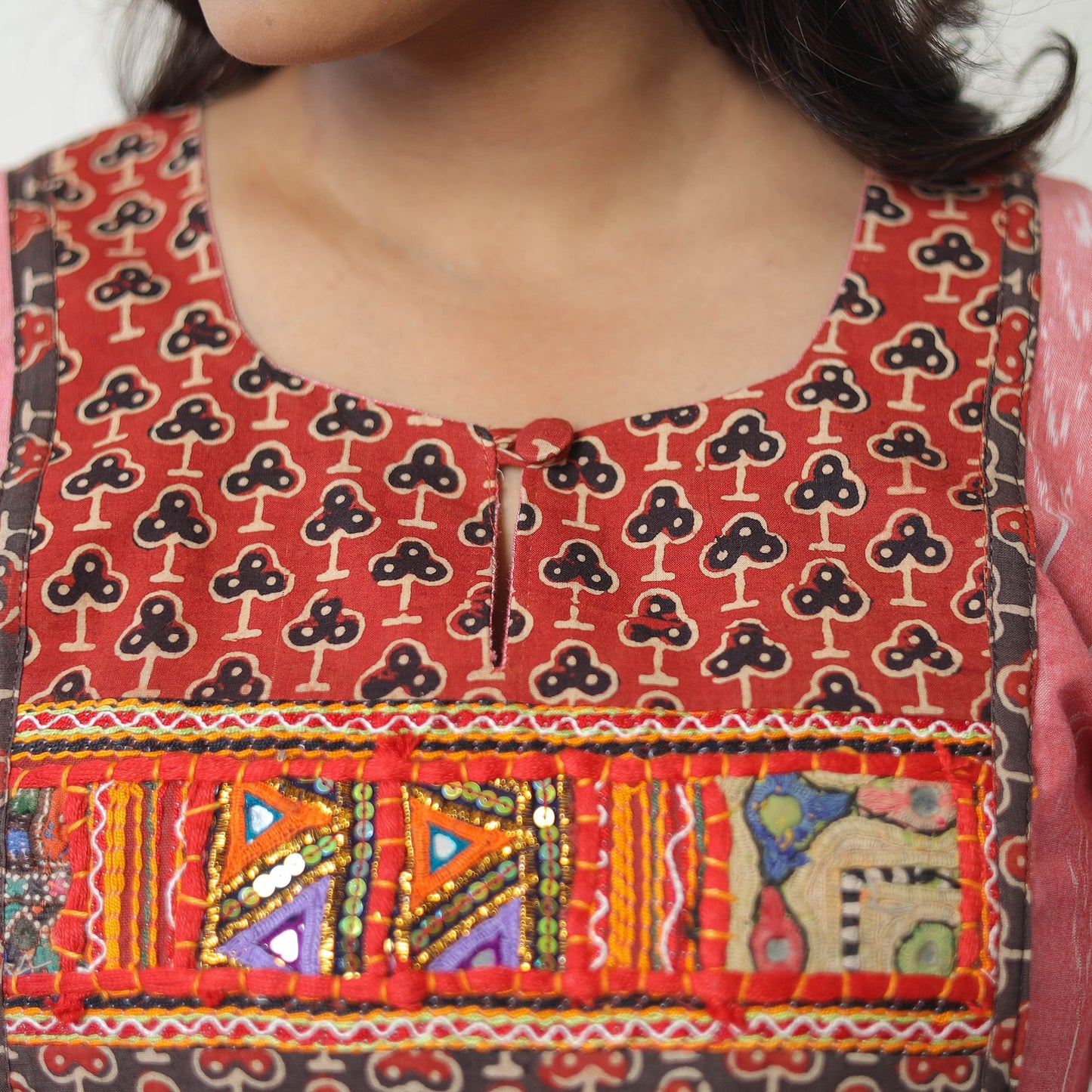 Buy Ikat Cotton Kurta for Women Pochampally Style