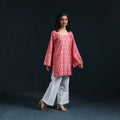 Mercerised cotton short pochampally ikat kurta for women 11