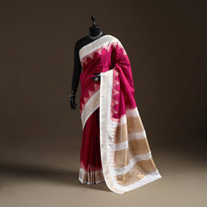 Mercerized cotton gadwal checks ilkal saree with temple