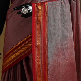 Mercerized cotton ilkal saree with border 11 - handcrafted