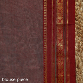 Mercerized cotton ilkal saree with border 11 - handcrafted