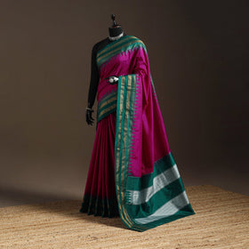 Mercerized cotton ilkal saree with rudraksha border 22