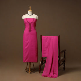 Merino wool hand embroidery 3pc unstitched dress material