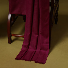 Merino wool plain 3pc unstitched dress material with patch