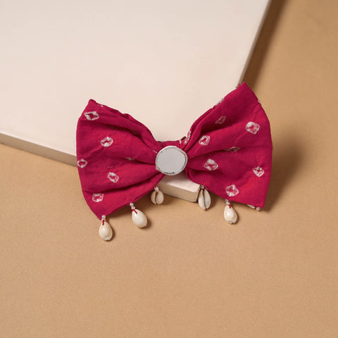 Mirror shell work women’s bow hair clip 16 - handcrafted