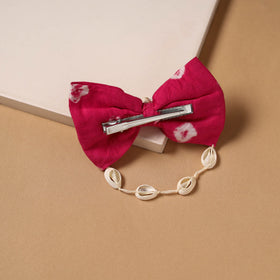 Mirror shell work women’s bow hair clip 35 - handcrafted
