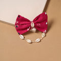 Mirror shell work women’s bow hair clip 35 - handcrafted