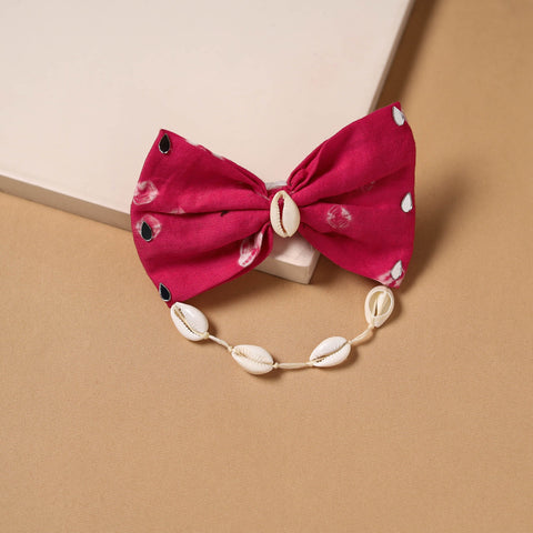 Mirror shell work women’s bow hair clip 35 - handcrafted