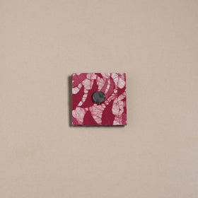 Pink - mirror work handmade fabart jute magnet 15