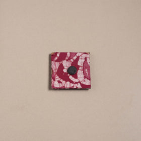 Pink - mirror work handmade fabart jute magnet 16