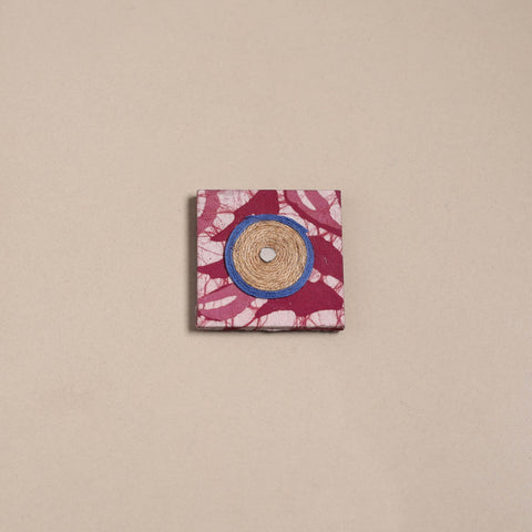 Mirror work handmade fabart jute magnet 39 - handcrafted
