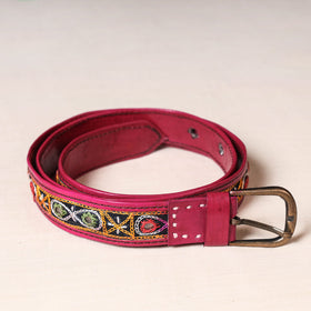  Mirror Work Kutch Embroidery Pure Leather Belt 