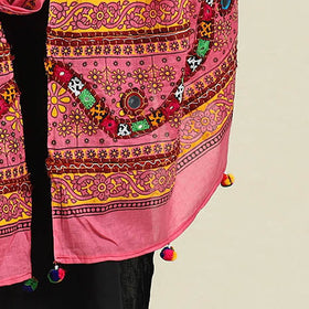 Buy Mirror Work Printed Cotton Kutch Embroidery Dupatta