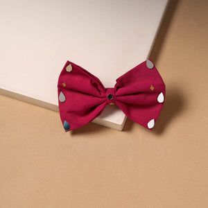 Mirror work women’s bow hair clip 04 - handcrafted