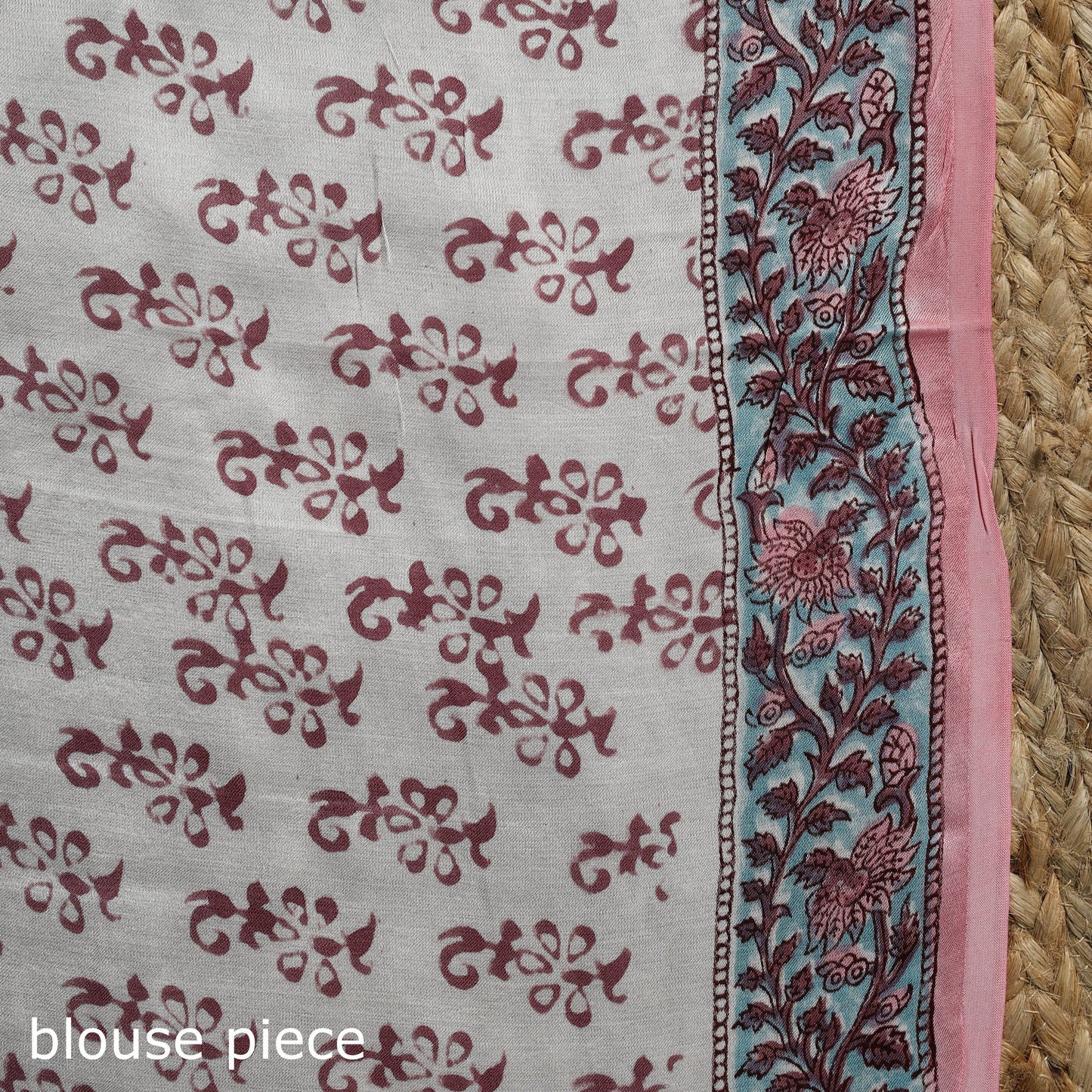 Modal silk hand sanganeri saree 03 - handcrafted