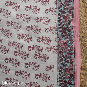 Modal silk hand sanganeri saree 03 - handcrafted