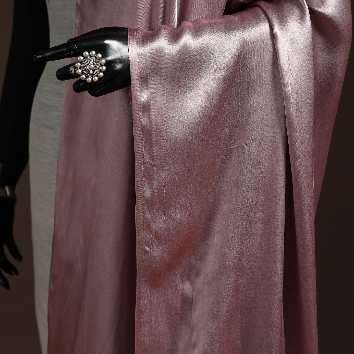 Modal silk natural dyed plain dupatta with lagdi patta 08