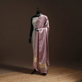 Modal silk natural dyed plain dupatta with lagdi patta 08