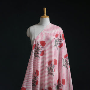 Mughal butta hand cotton sanganeri fabric 19 - handcrafted