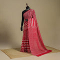 Pink - mul cotton hand batik saree 25 - handcrafted